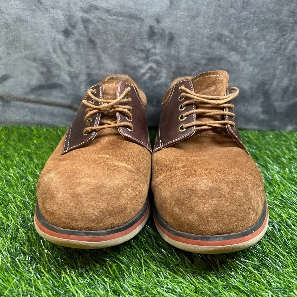 Johnston and Murphy 59-15020 Oxford Mens size 10.5 Brown Suede Leather Trim